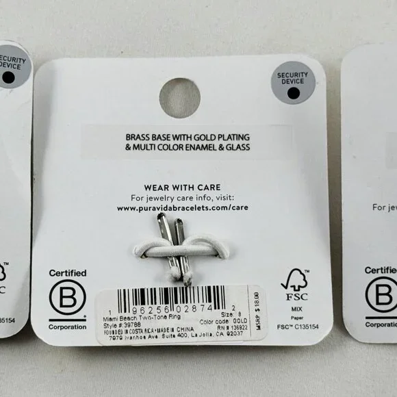 Stackable rings by Puravida. NWOT. On cards. All size 8 - Picture 6 of 6